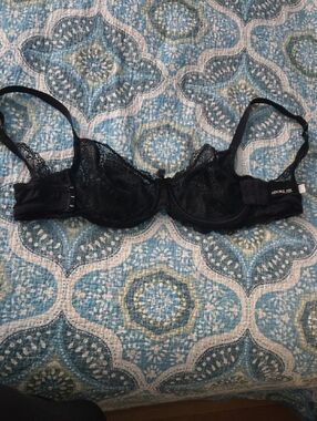 Adore Me Black Lace Underwire Demi Bra
